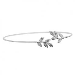 Armband met blaadjes zilver-A014