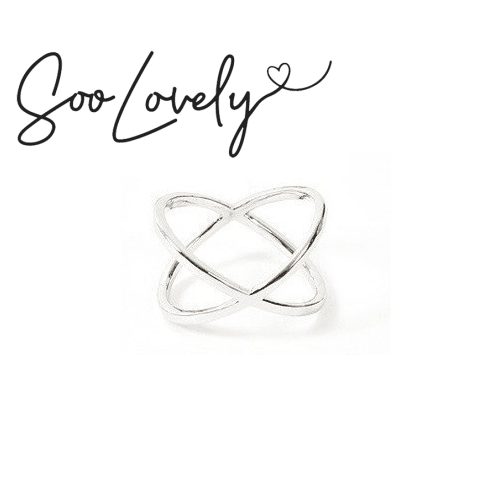 X ring zilver-R007