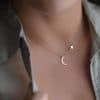 ketting met maan en ster goud